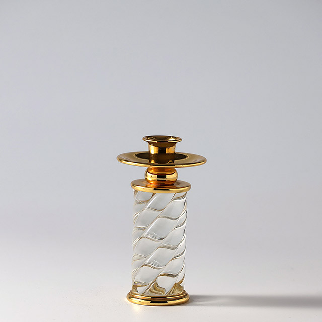 ガラスキャンドルスタンド　ゴールド