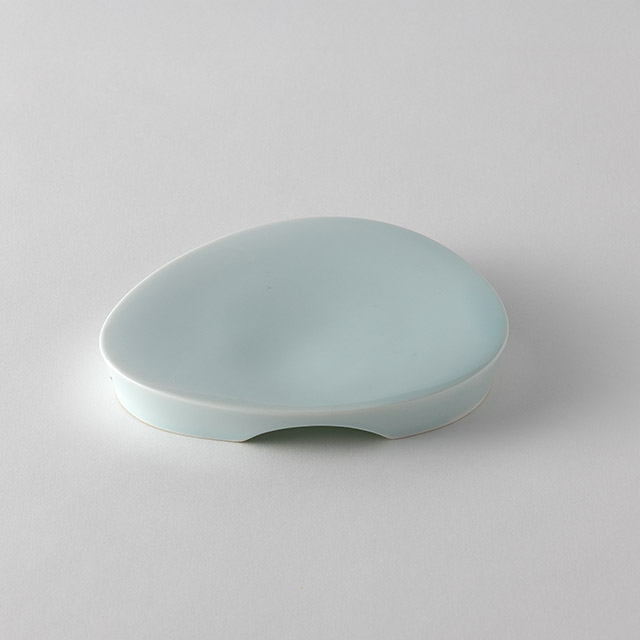 磁器工房 変形青磁青 変形皿