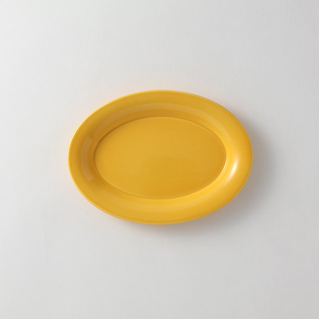 ロイヤルコペンハーゲンハーゲン　黄楕円皿　大