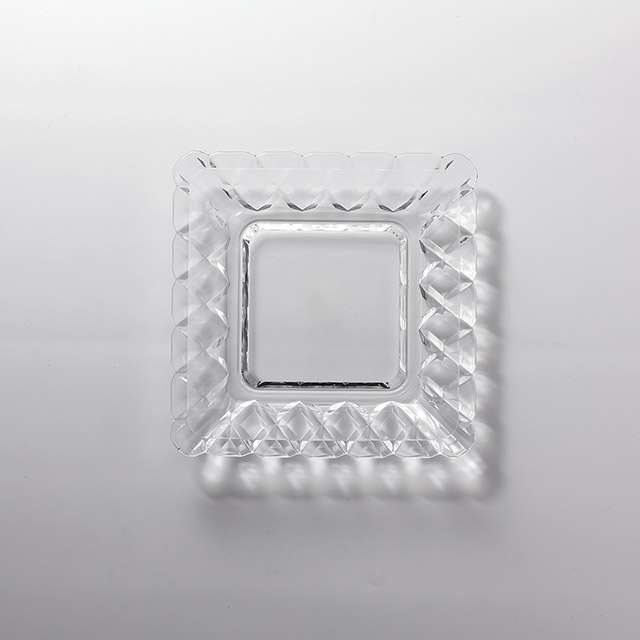 TSG正角ガラス皿　ガーニッシュ