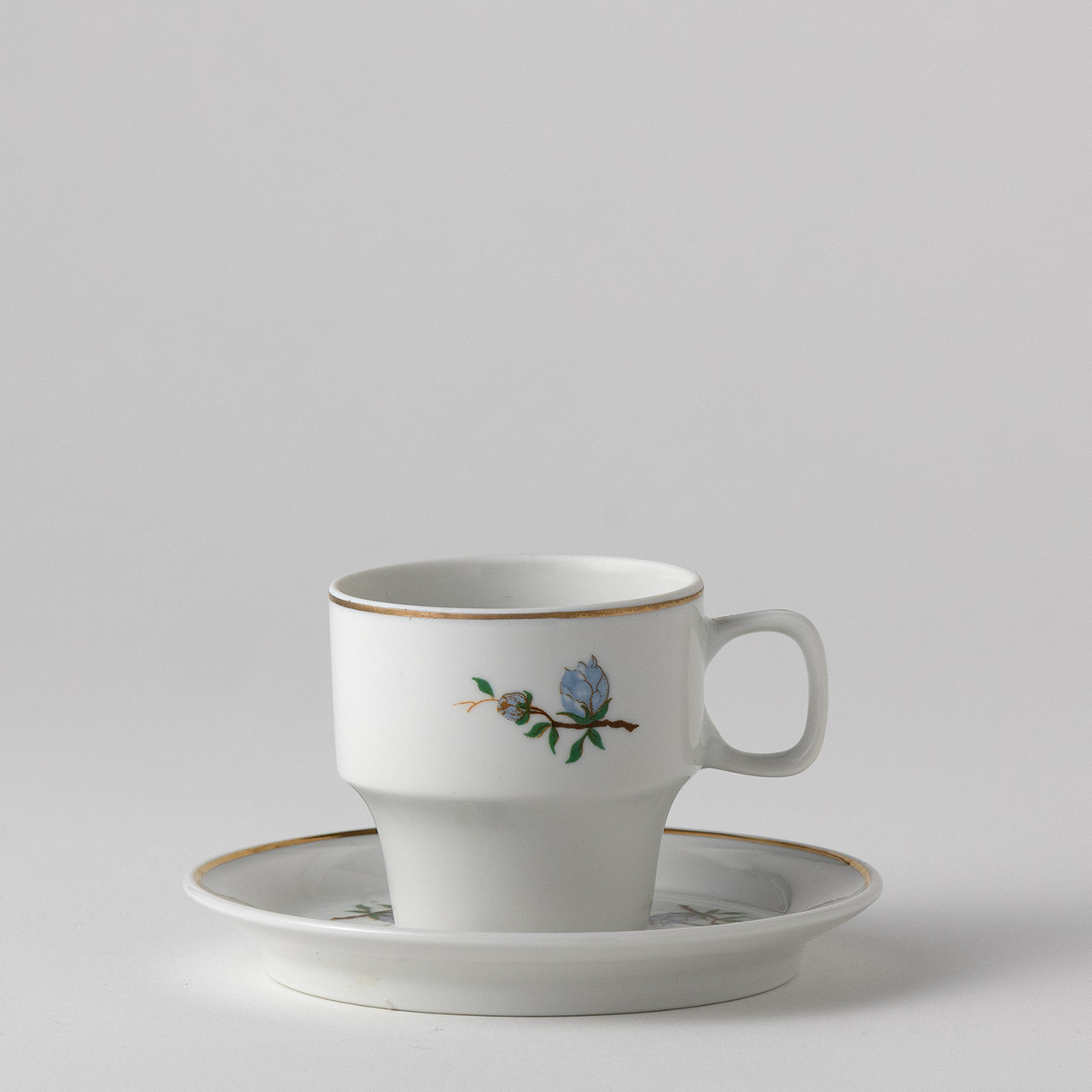 ホロハーザ　デミカップ＆ソーサー　青い花