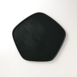 和）　五角布摺盆　緑