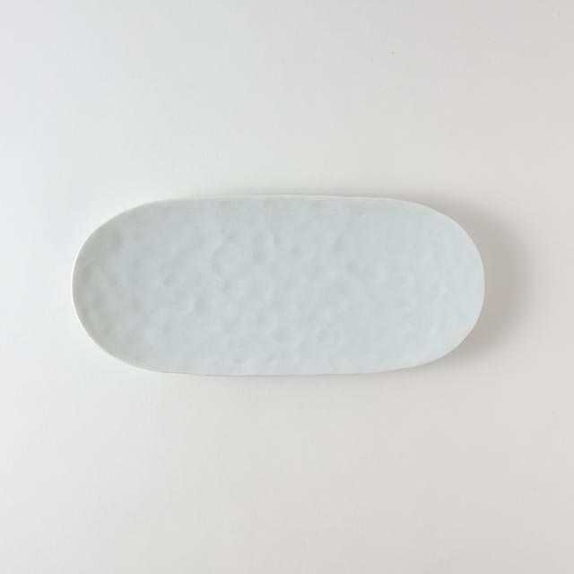 白（うろこ）　オーバル皿