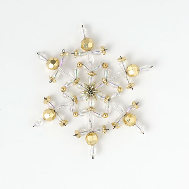 X'mas　オーナメント　ビーズ雪