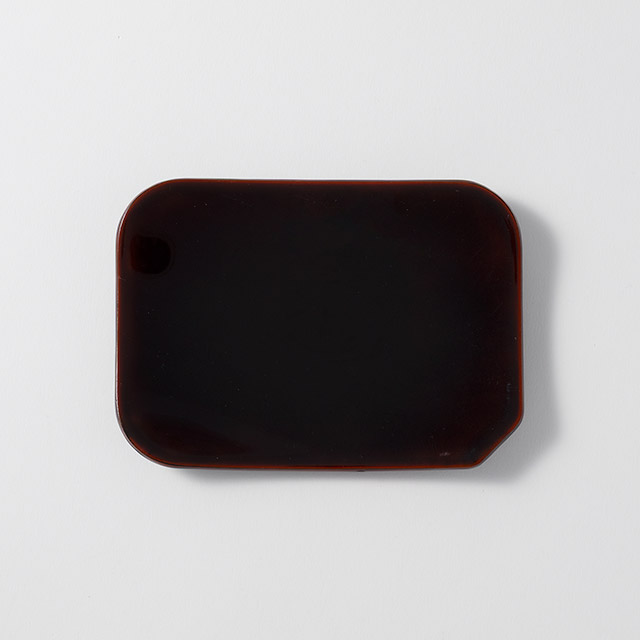 漆　銘々皿　15.5×11