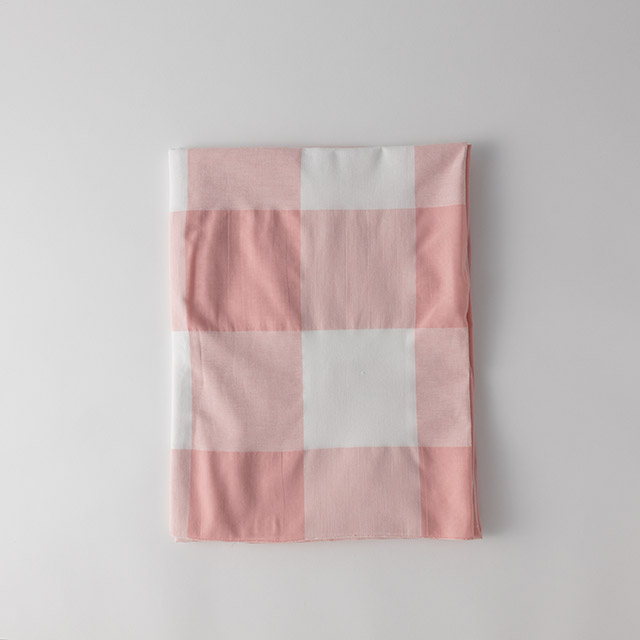 テーブルクロス 太格子 ピンク/白