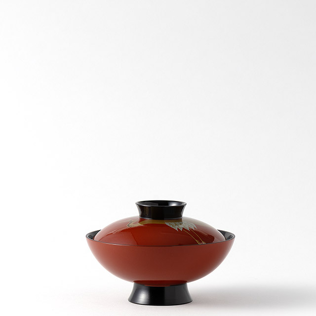 小槌椀 朱鶴 朱