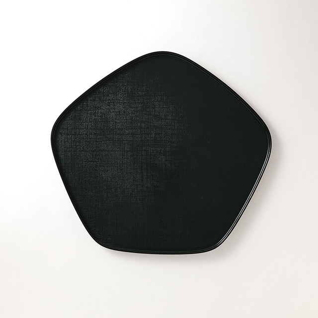 和) 五角布摺盆 緑