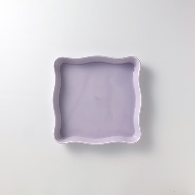 H.K スタッキング角皿 L 紫
