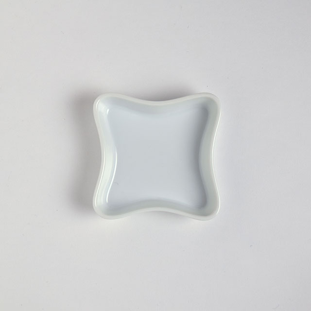 H.K スタッキング角皿 M 白