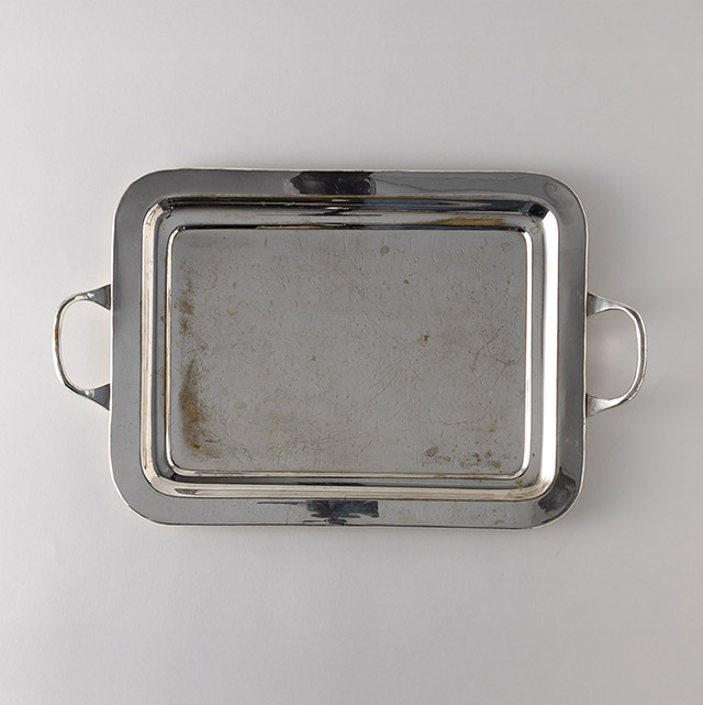 シルバー 両手トレー LA