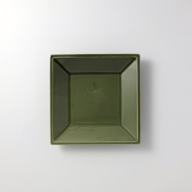 ST-M 正角皿21cm 緑大