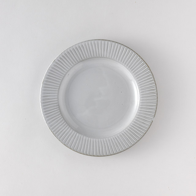 リムラインプレート　グレー　20cm