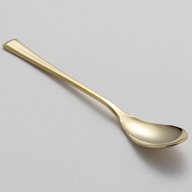 ステンレス ティースプーン ゴールド