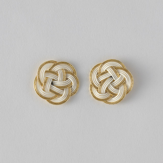 水引飾り　梅結び　白金　2個セット