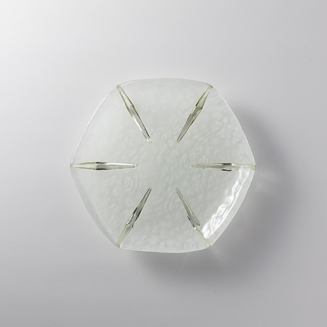 BAR フロストガラス 六角皿21