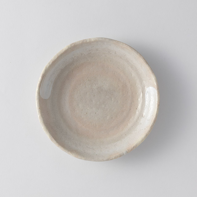 丸皿　16.5cm　萩ピンクBe