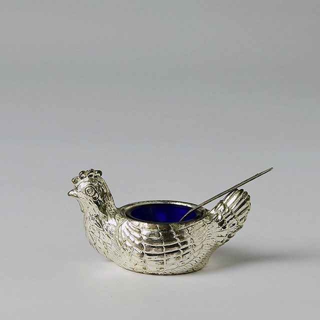 シルバー 薬味(内ガラス)鳥