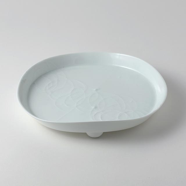 水のかたち白プレートM24c 長江重和