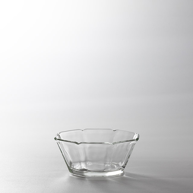 ガラス八角ボール　11cm