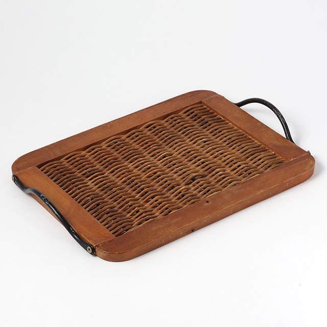 ウィッカートレー　茶木／籐