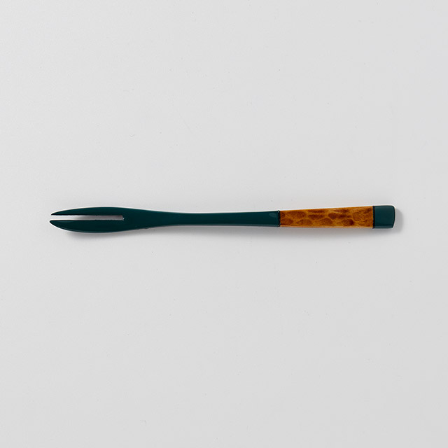 塗りフォーク亀甲 塗り分け 青緑