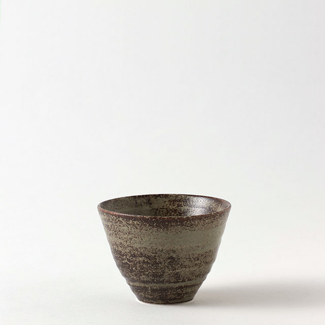 美濃焼(茶飯事)モスグリーン 湯呑