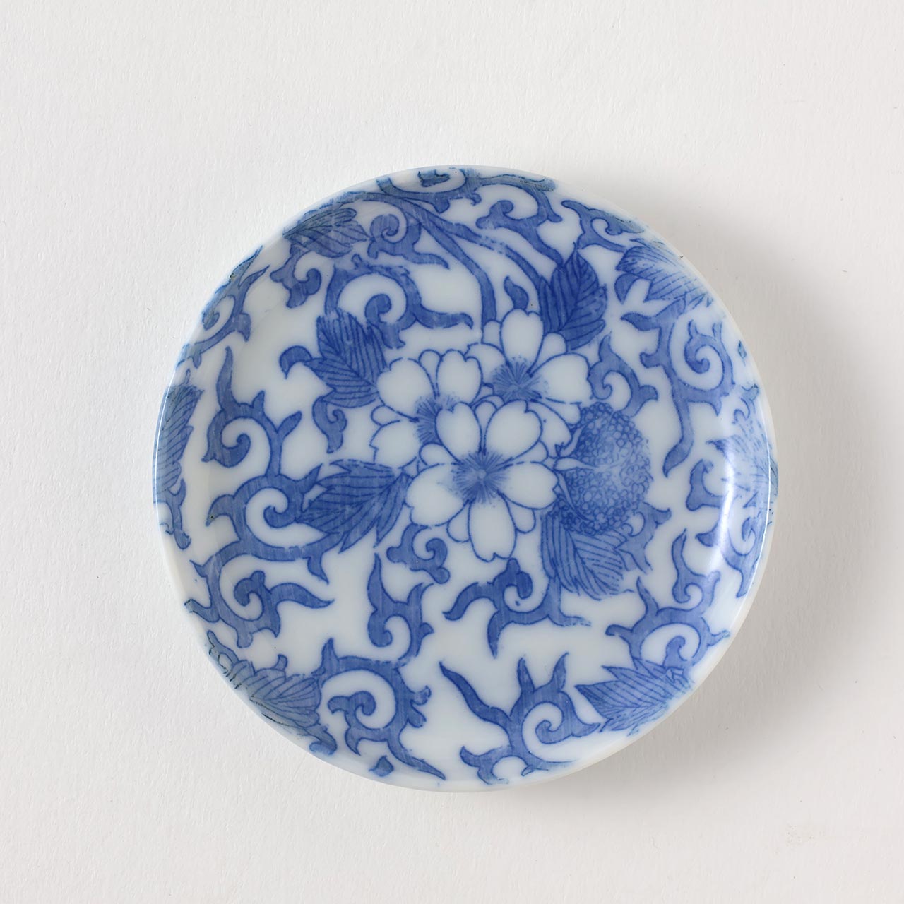 和皿 丸お手塩皿 ブルー