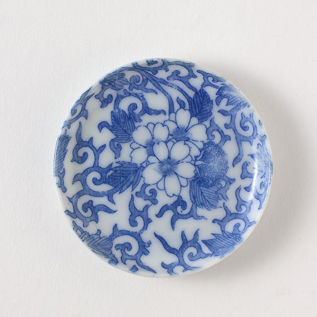 和皿 丸お手塩皿 ブルー