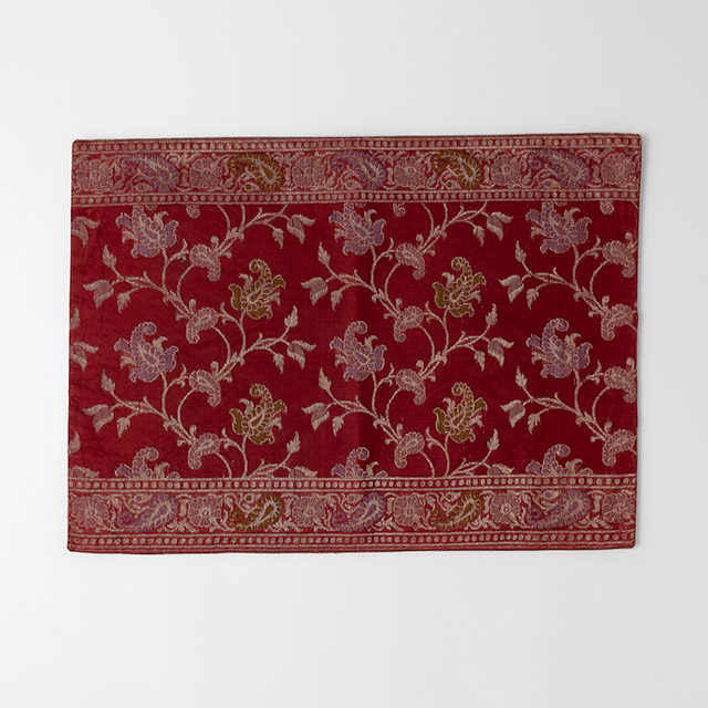 ランチョンマット オリエンタル ゴールド/エンジ