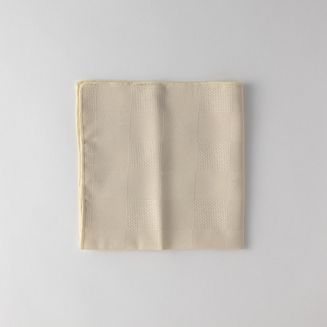 ナプキン　mac　ベージュ織格子