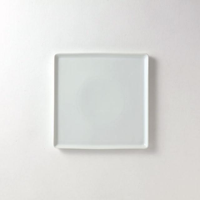 白　正角皿　17/17　Meden