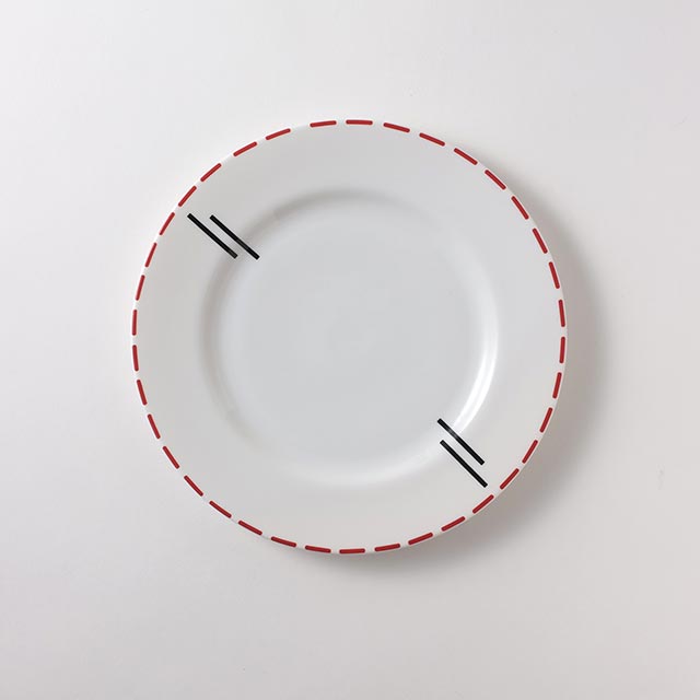 デザートプレート 赤/黒 faf