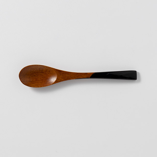 ミニスプーン　茶／黒　漆
