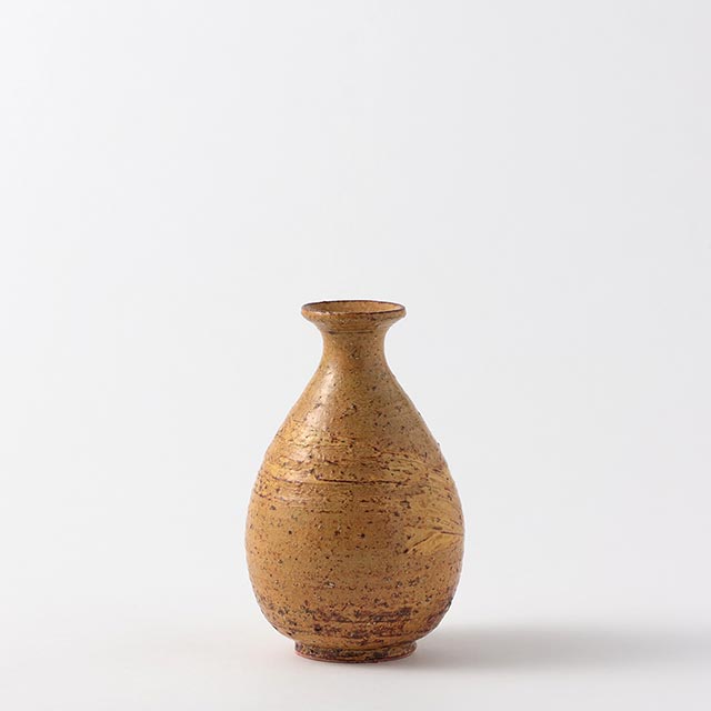 徳利　伊良保刷毛目（黄）