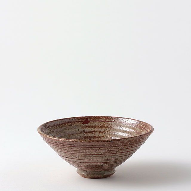 茶碗　茶／朱の輪