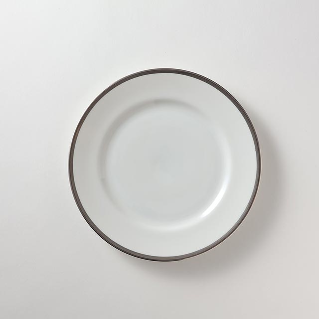 conran　白／銀プレート　19cm