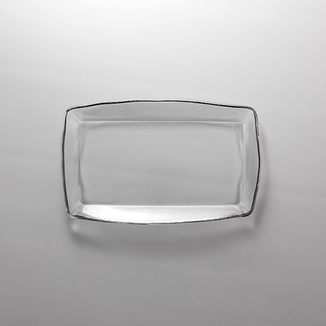 ガラス皿 CIVE 30×28 銀L