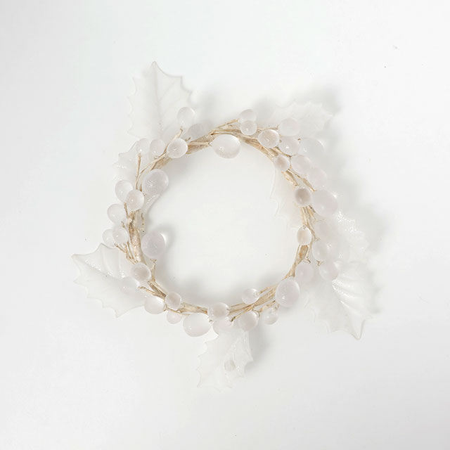 X'mas　リース　乳白シリーズ