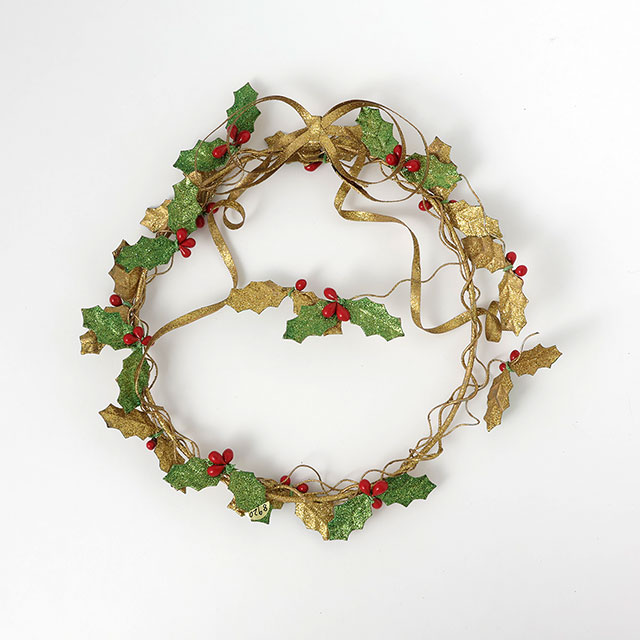 X'mas リース ワイヤー金ヒイラギ