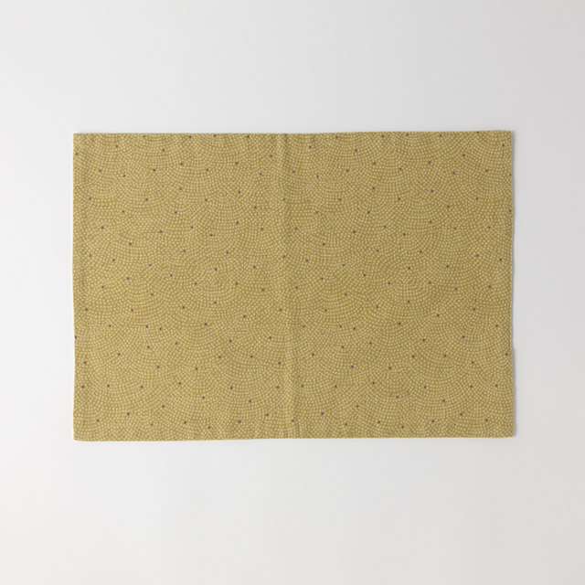 和）ランチョンマット　黄／紫ドット