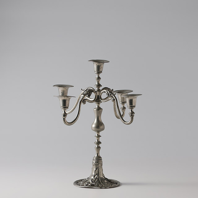 メタル　キャンドルスタンド　5灯