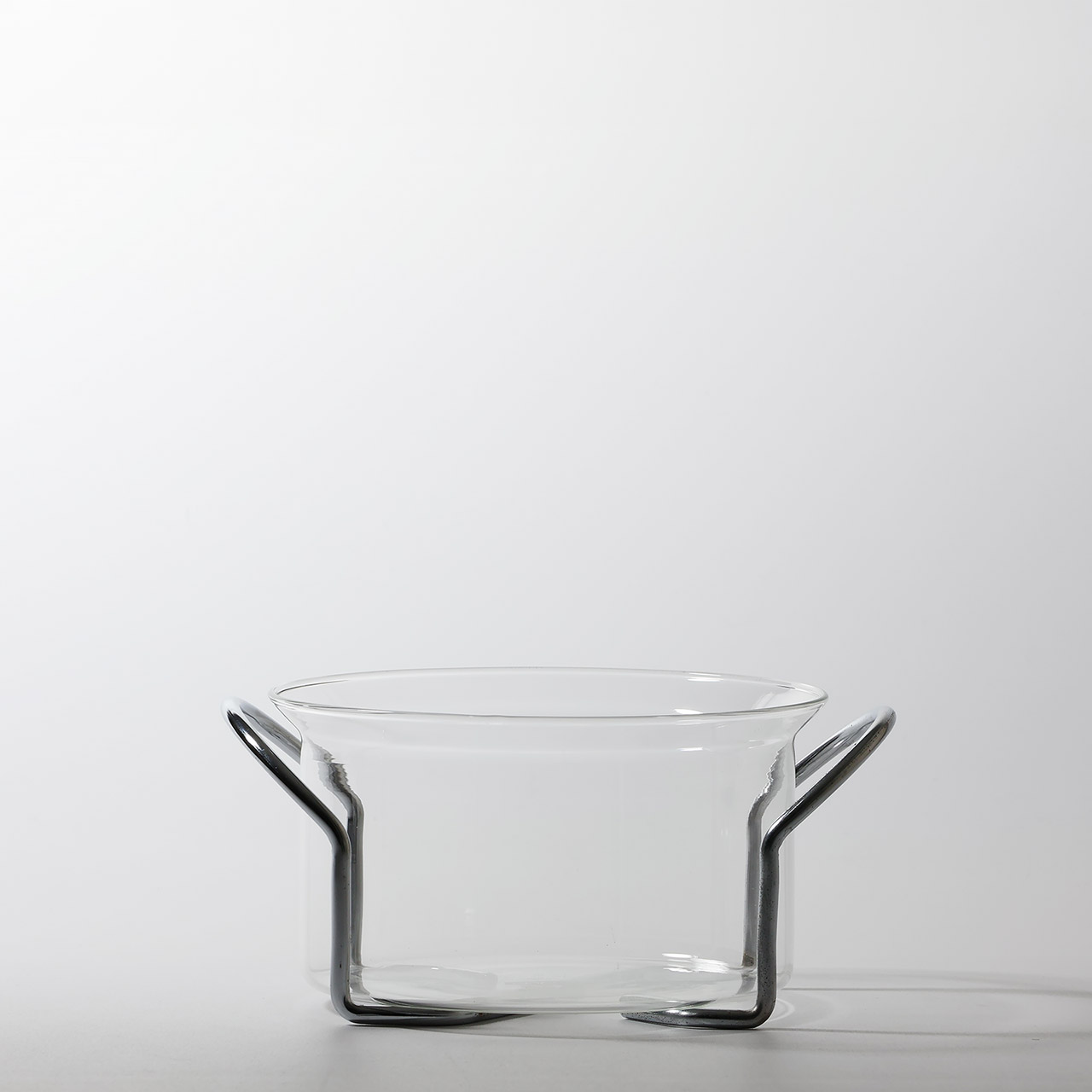 ガラスボール　メタル両手付　中