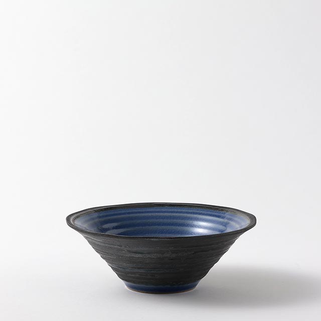 ルリ釉　口広鉢　小（紺）