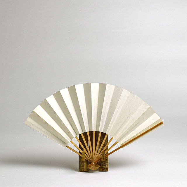 舞扇 自然竹 白無地大