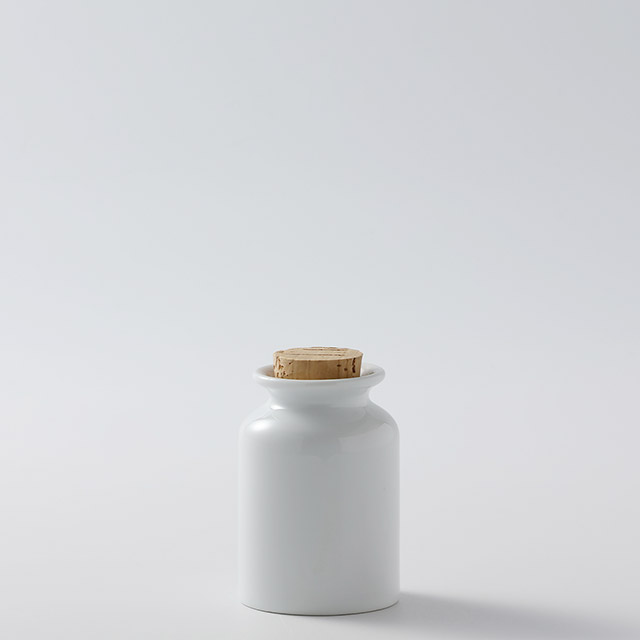 コルク蓋付容器　ホワイトSサイズ