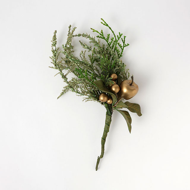 X'mas オーナメント グリーン金りんご