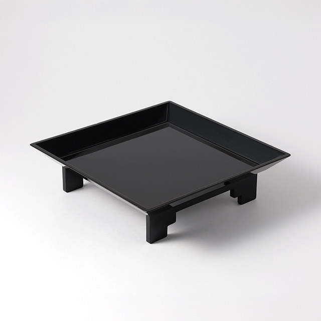 平安堂　漆脚付き盛器　黒（傷のためOFF）