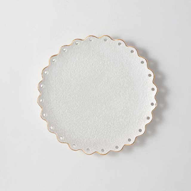 デザート皿イタリー 金レース(カケのためOFF)