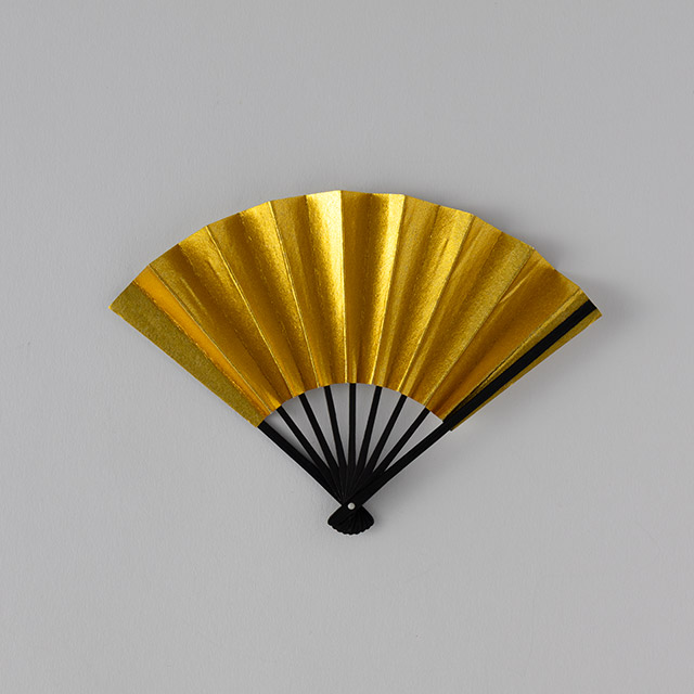 ミニ扇　金／銀　9cm